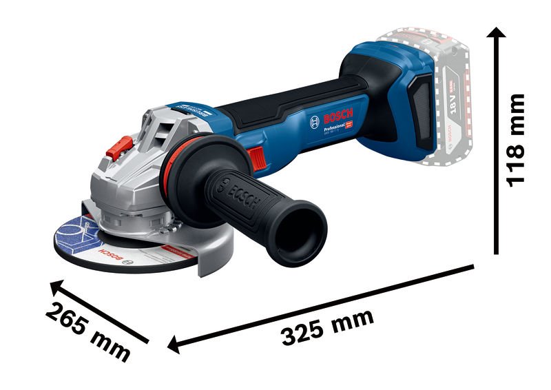 BOSCH Akumulátorová úhlová bruska GWS 18V-11 + L-BOXX (0.601.9N4.102)