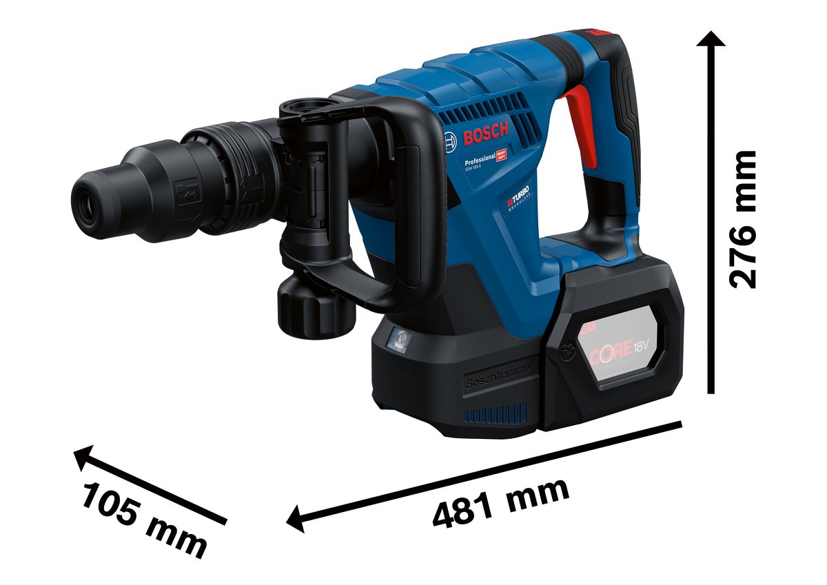 BOSCH Akumulátorové sekací kladivo s SDS max GSH 18V-5 + L-BOXX (0.611.918.200)