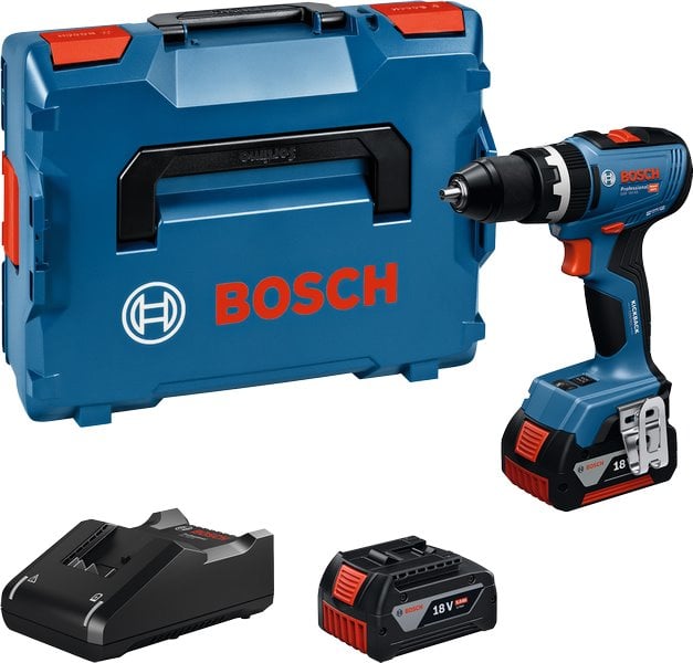 BOSCH Akumulátorový příklepový vrtací šroubovák GSB 18V-65 + L-BOXX vč. bat a nab. (0.601.9N3.303)