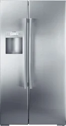BOSCH Americká Chladnička KAD 62A70 nerez, A+, 355l/178l, NoFrost, LCD display, AirFreshFilter, MultiAirflow