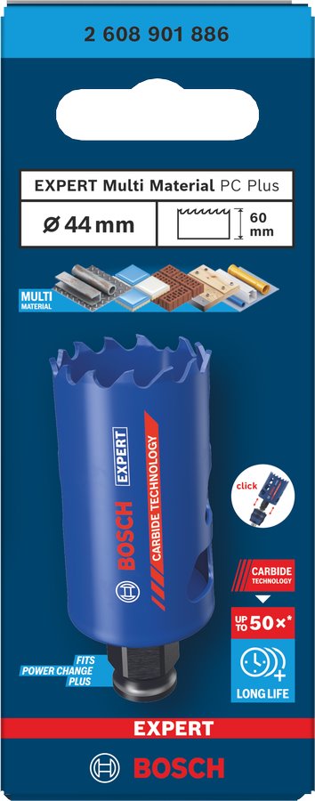 BOSCH Děrovka EXPERT Multi Material pro Power Change Plus, 44 × 60 mm (2.608.901.886)