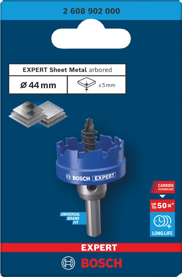 BOSCH Děrovka s adaptérem EXPERT Sheet Metal 44 × 5 mm (2.608.902.000)