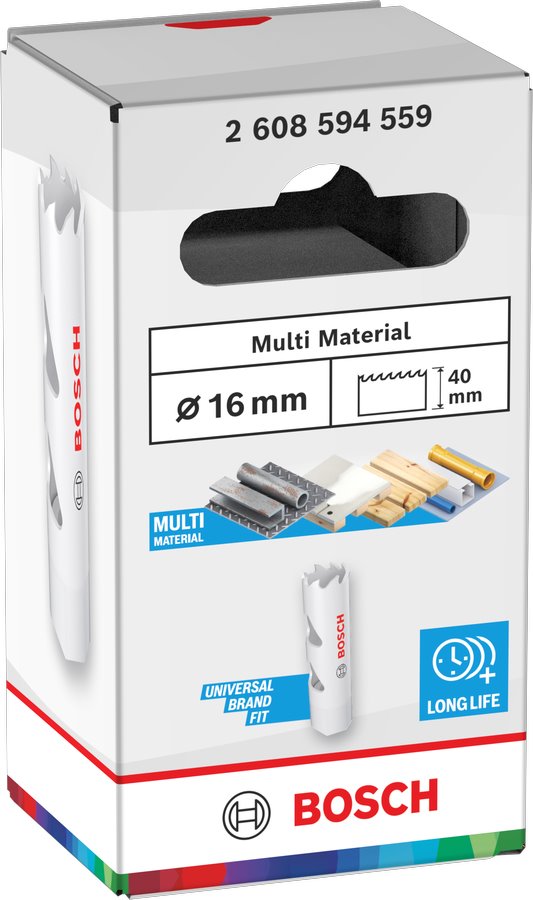 BOSCH Děrovka se závitem Multi Material, 16 × 40 mm (2.608.594.559)