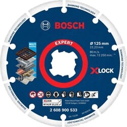 BOSCH Diamantový rezný kotúč EXPERT Diamantový kotúč na kov X-LOCK 125 × 22,23 mm (2.608.900.533)