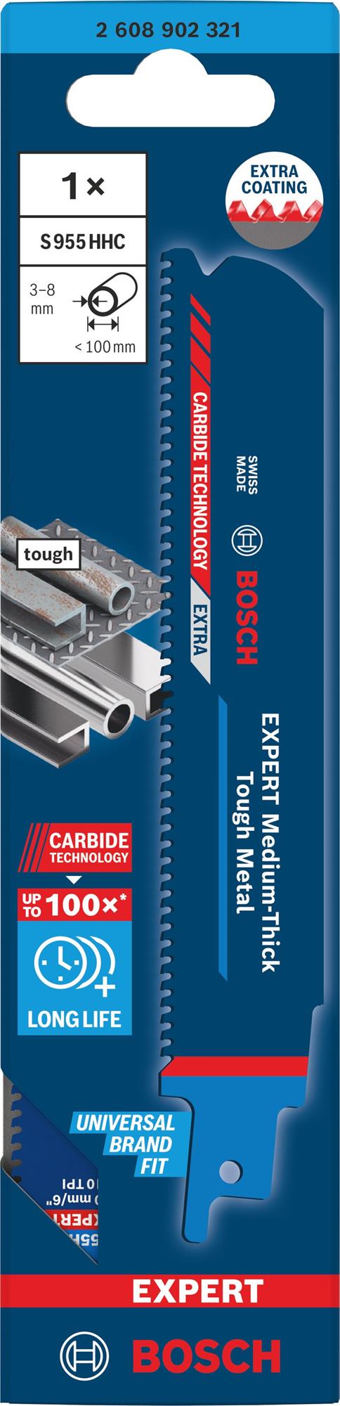 BOSCH EXPERT Medium-Thick Tough Metal S955HHC Pilový list (2.608.902.321)