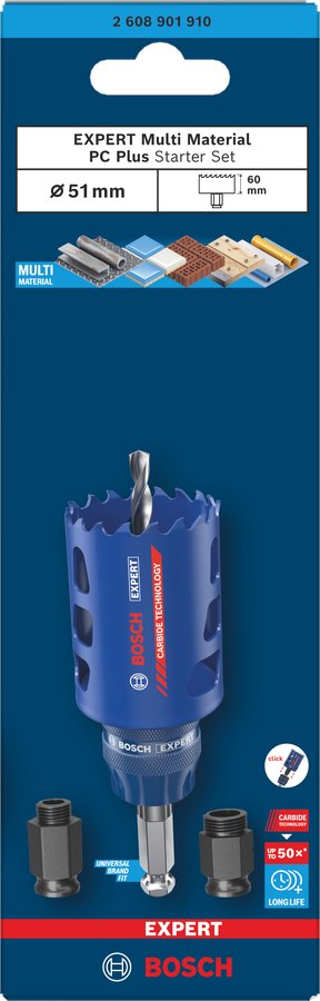 BOSCH EXPERT Multi Material Power Change Plus, štartovacia sada, 51 × 60 mm (2.608.901.910)