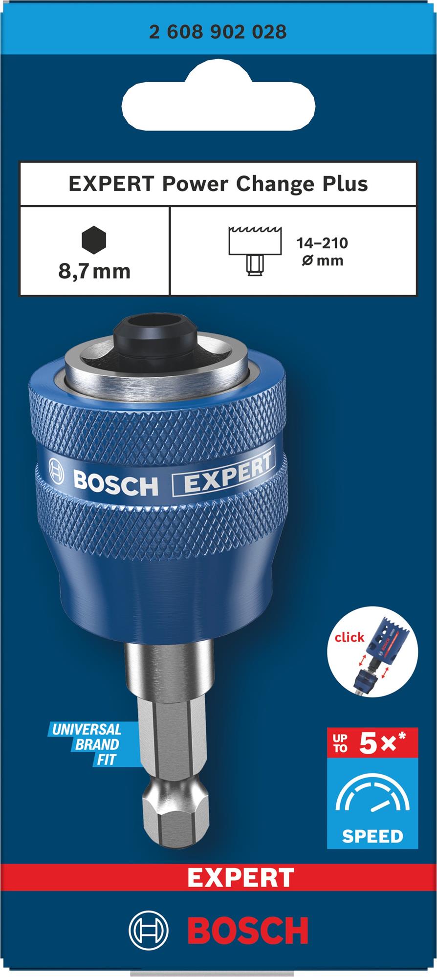 BOSCH EXPERT Power Change Plus Arbor, Hex Shank 8.7 mm (2.608.902.028)