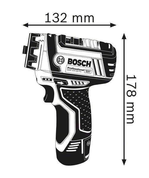 Bosch GSR 12V-15 FC Professional Set, 2x aku, L-BOXX 0.601.9F6.000
