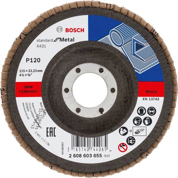 BOSCH Laminovaný brúsny kotúč X431, štandardný na kov (2.608.603.655)