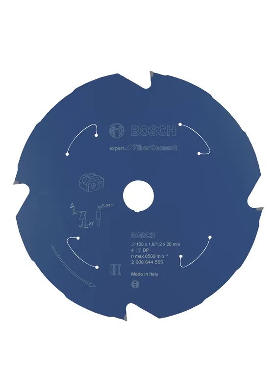 BOSCH Pílový list Expert na vláknocement pre akumulátorové píly 165×1,8/1,2×20 T4 (2.608.644.555)