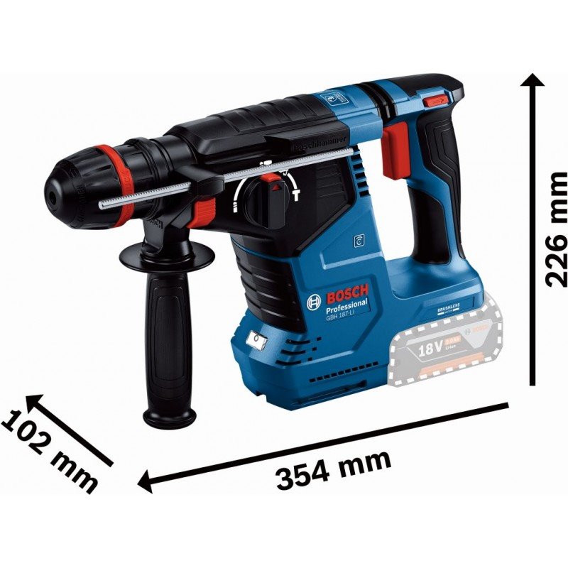 BOSCH PRO GBH 18V-24 C Akumulátorové vrtací kladivo s SDS plus (0.611.923.000)