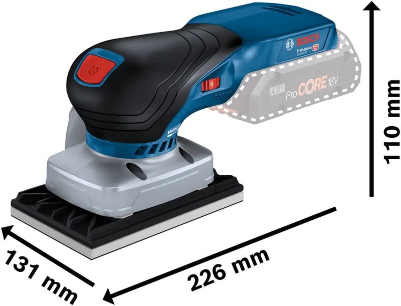 BOSCH PRO GSS 18V-13 Akumulátorová vibrační bruska (0.601.9L0.100)