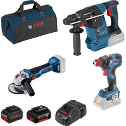 Bosch set GBH 18V-26 + GDX 18V-200 + GWS 18V-10 + 2× akumulátor 5,0 AH (0.615.990.N21)