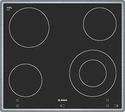 BOSCH sklokeramická varná deska NKF645P14, bez ovl., HighSpeed, 4 varné zóny - 1x dvouokruhová, TopControl, nerez