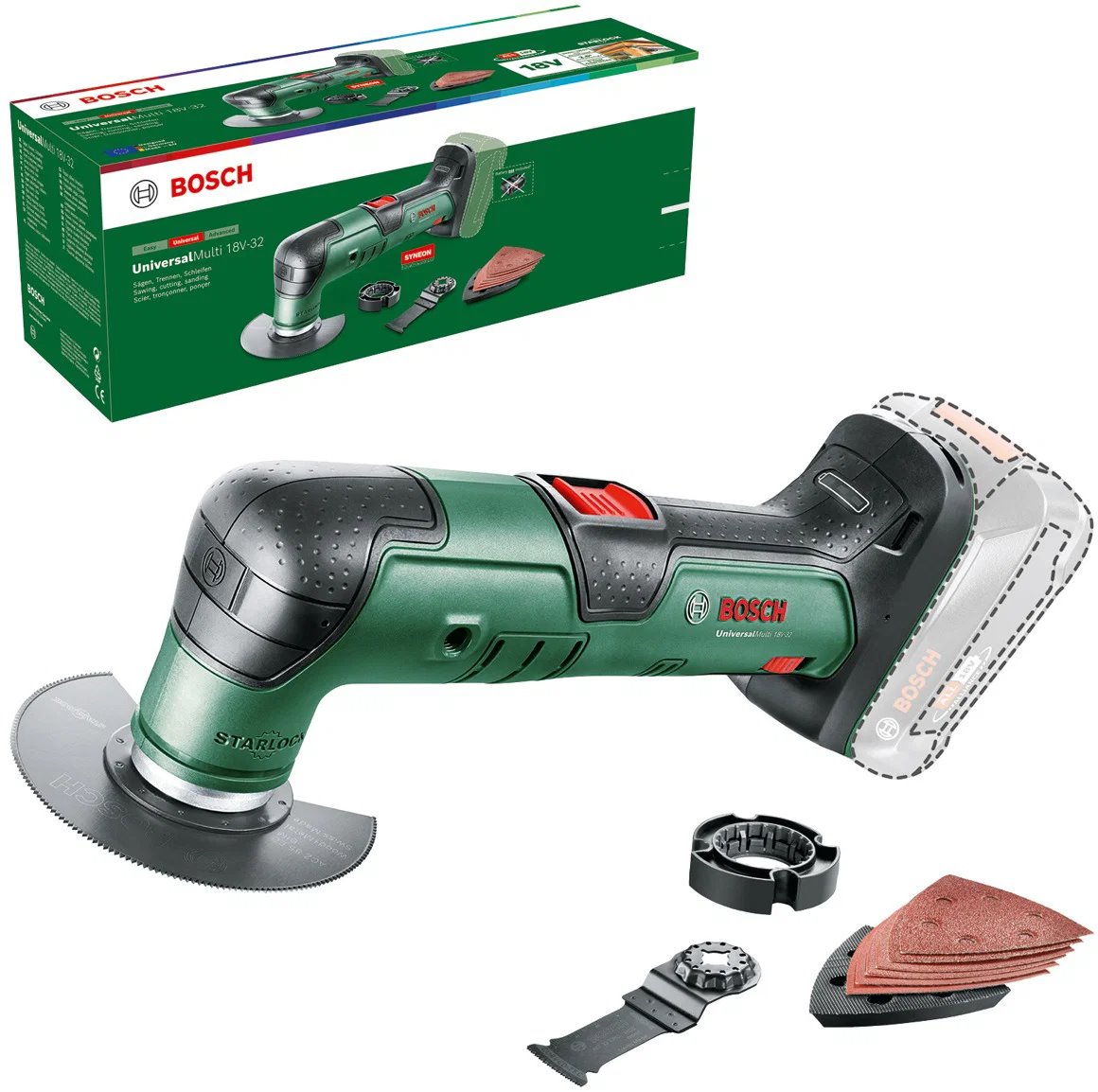 BOSCH UniversalMulti 18V-32 Aku multifunkční nářadí bez aku (0.603.105.000)
