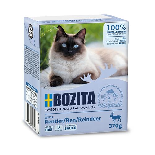 Bozita Cat kousky v omáčce se sobím masem, tetrapak kapsička 370 g