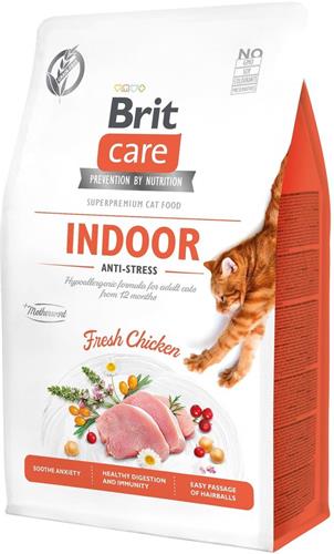 Brit Care Cat Grain-Free Indoor Anti-stress, 0,4kg granule pro kočky