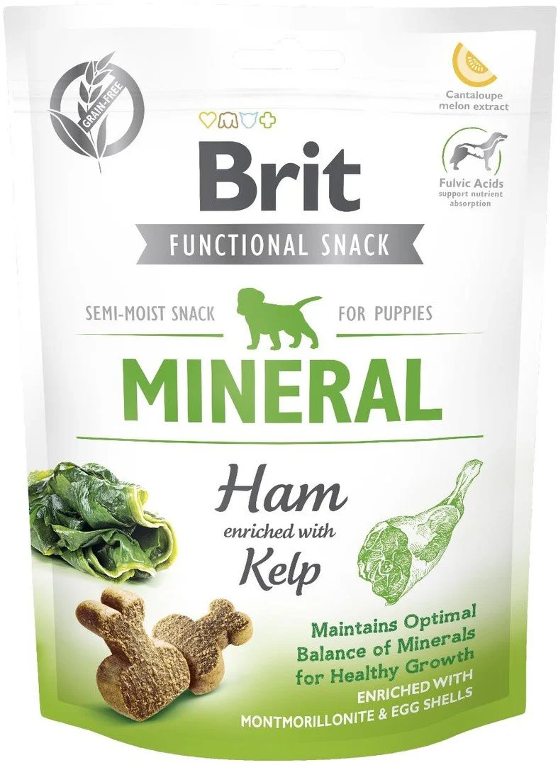 Brit Care Dog Functional Snack Mineral Ham for Puppies 150g pamlsky pro psy