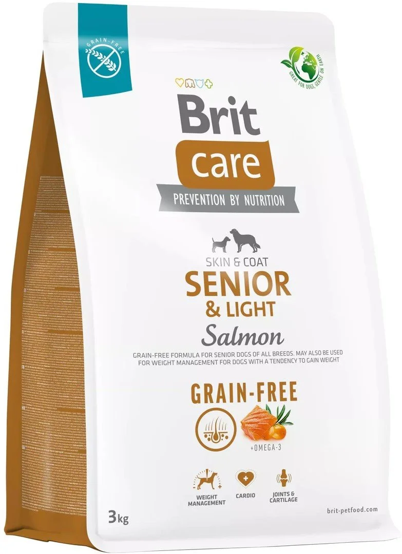 Brit Care Dog Grain-free Senior & Light, 3 kg granúl pre psy
