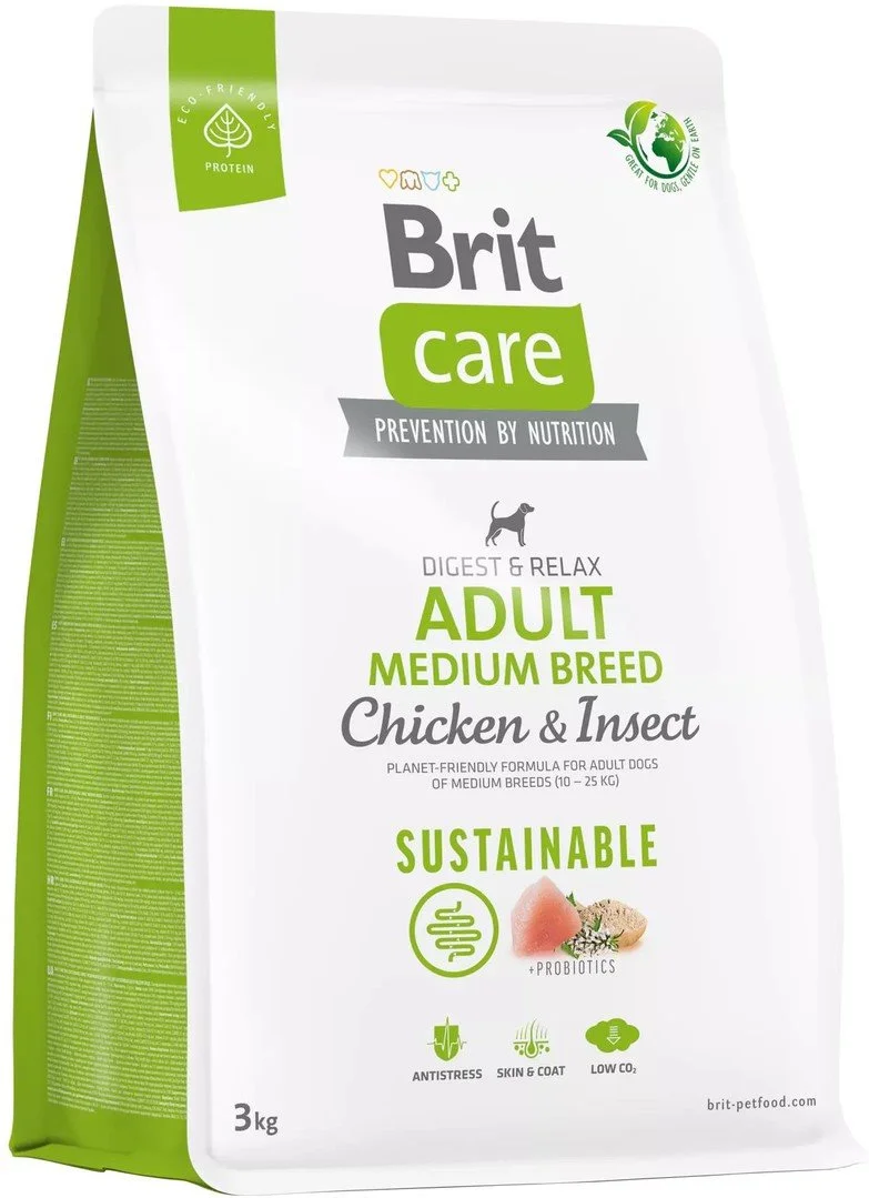 Brit Care Dog Sustainable Adult Medium Breed, 3kg granule pro psy