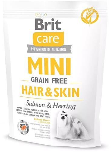 Brit Care Mini Grain Free Hair & Skin 0,4 kg granule pre psov
