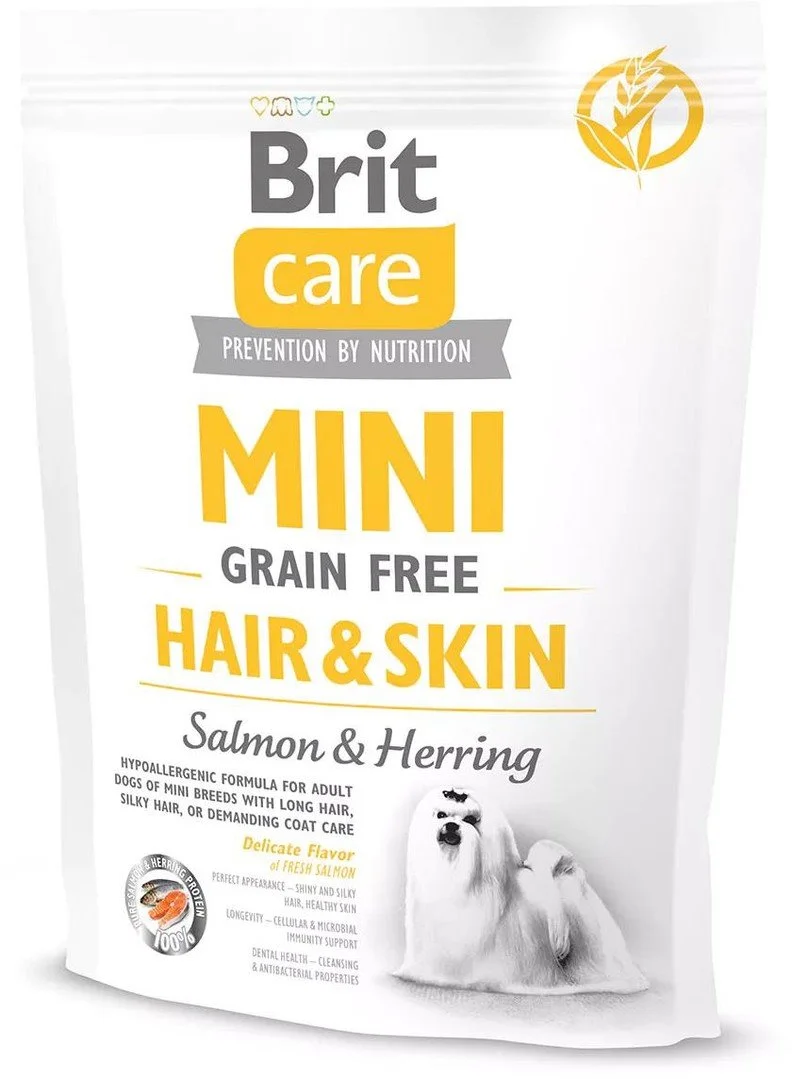 Brit Care Mini Grain Free Hair & Skin 0,4 kg granule pre psov
