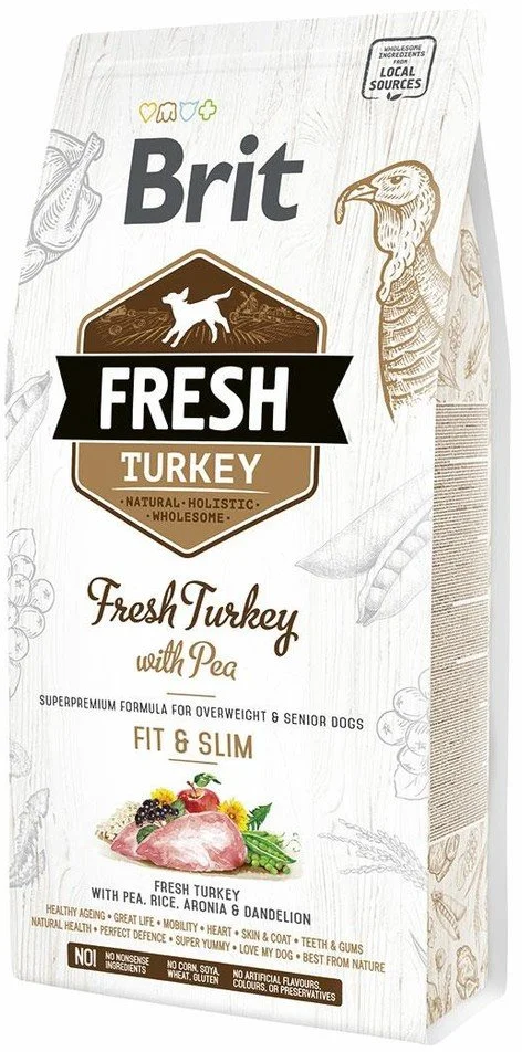 Brit Fresh Turkey with Pea Light Fit & Slim 2,5kg granule pro psy