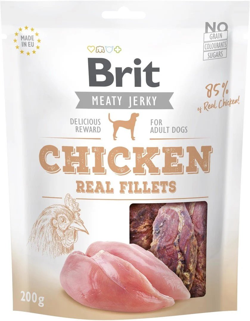 Brit Jerky Chicken Fillets 200g pamlsky pro psy