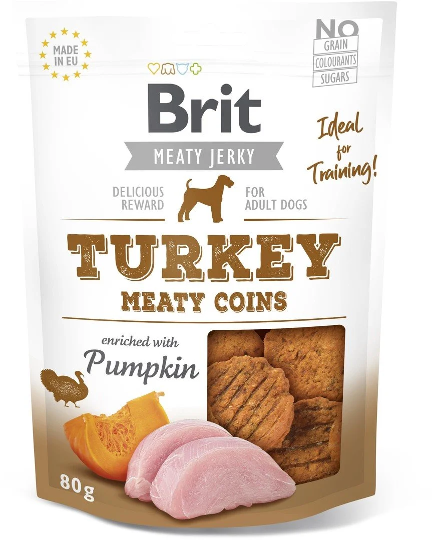 Brit Jerky Turkey Meaty Coins 80g pamlsky pro psy