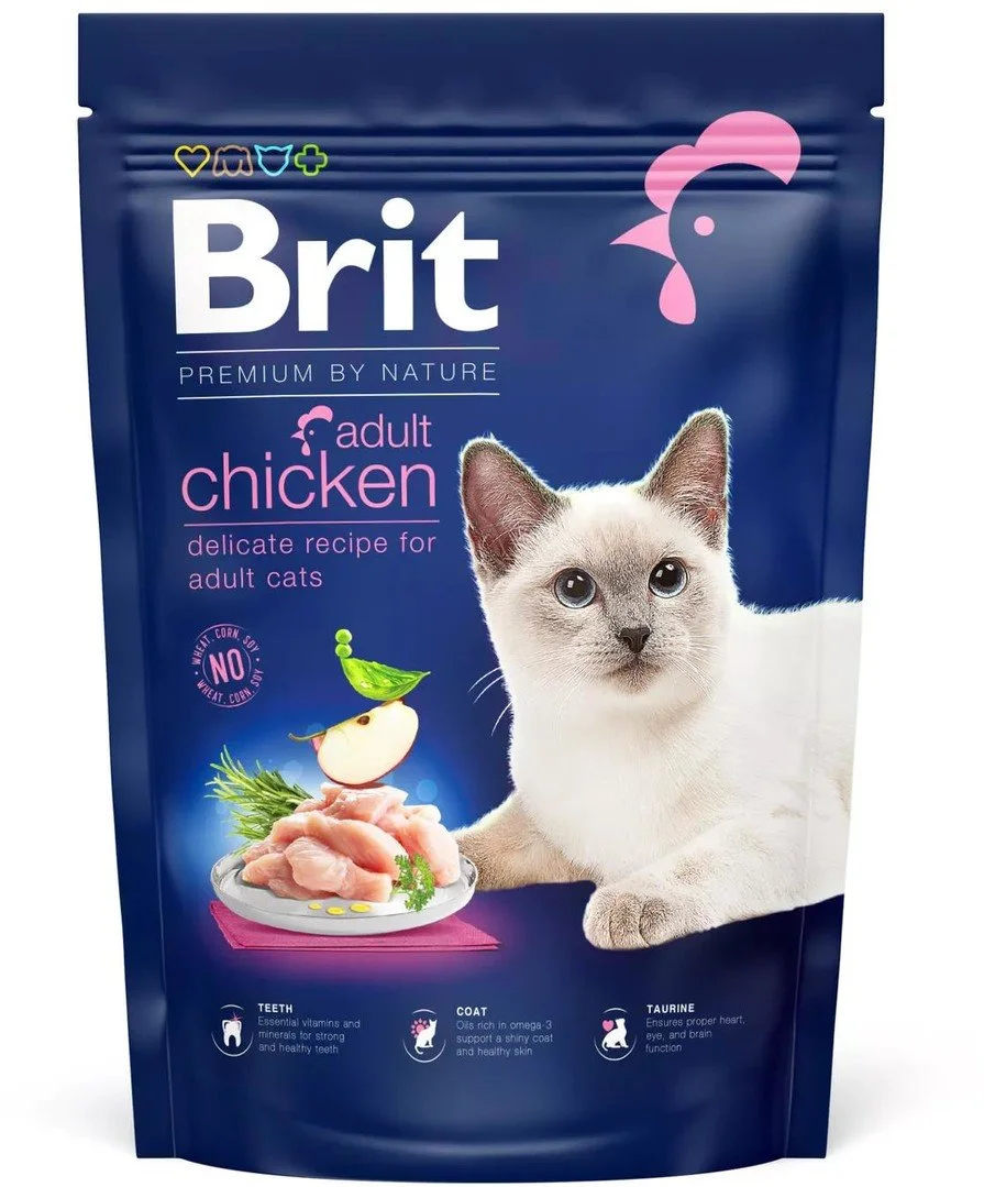 Brit Premium by Nature Cat. Adult Chicken, 800g granule pro kočky