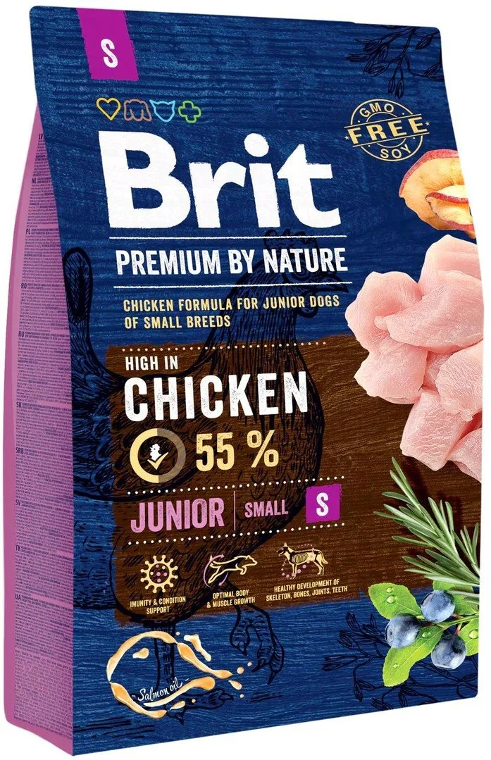 Brit Premium by Nature Junior S 3kg granule pro štěňata