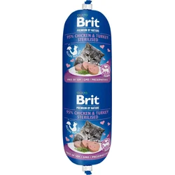 Brit Premium by Nature Sausage CAT Chicken & Turkey Sterilised 180g salámy pro kočky
