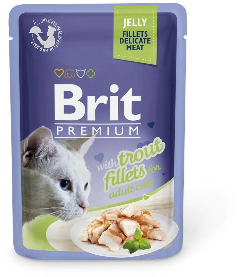 Brit Premium Cat Delicate Fillets in Jelly with Trout 85g kapsičky pro kočky