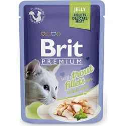 Brit Premium Cat Delicate Fillets in Jelly with Trout 85g kapsičky pro kočky