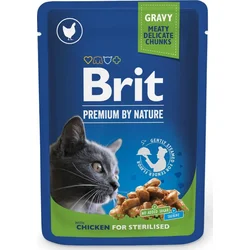 Brit Premium Cat Pouches Chicken Slices for Sterilised 100g kapsičky pro kočky