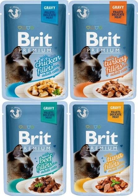 Brit Premium Cat Pouches Dinner Plate 400g (4x100g) kapsičky pro kočky