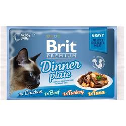 Brit Premium Cat Pouches Dinner Plate 400g (4x100g) kapsičky pro kočky