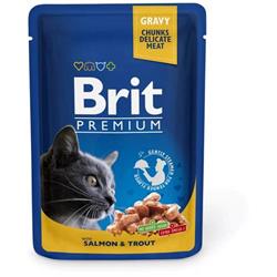 Brit Premium Cat Pouches with Salmon & Trout 100g kapsičky pro kočky