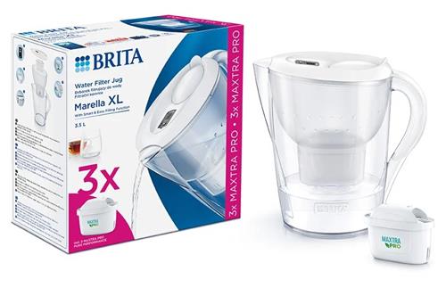 Brita Filtrační konvice Marella XL 3,5l bílá + 3x MX Pro PO 2024