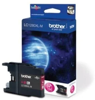 Brother atrament LC-1280XLM, magenta (1200 strán) - originálne LC1280XLM