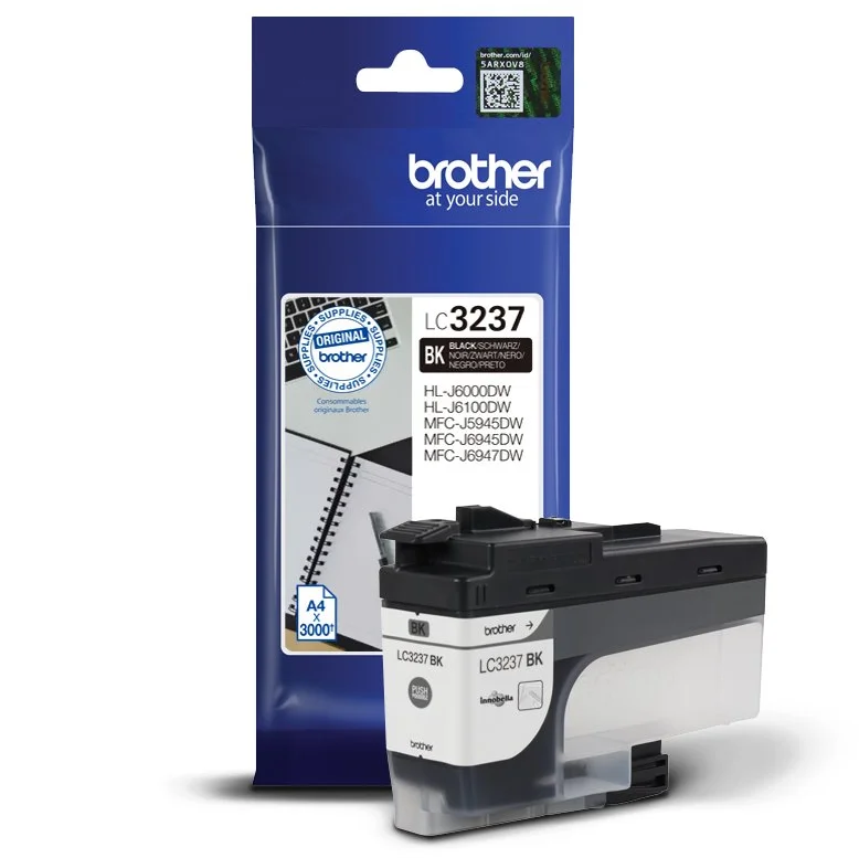 Brother atrament LC-3237BK čierny (3000 strán) - originálne LC3237BK