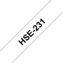 Brother HSe-231, bužírka biela / čierna (11,7 mm) HSE231