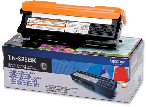 Brother toner TN-328BK, black (6.000 strán) - originálne TN328BK