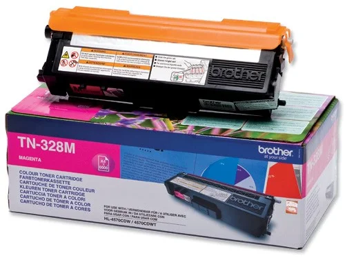 Brother toner TN-328M, magenta (6.000 strán) - originálne TN328M