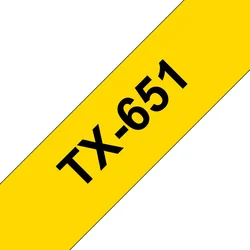 Brother TX-651, žltá / čierna (24mm) TX651