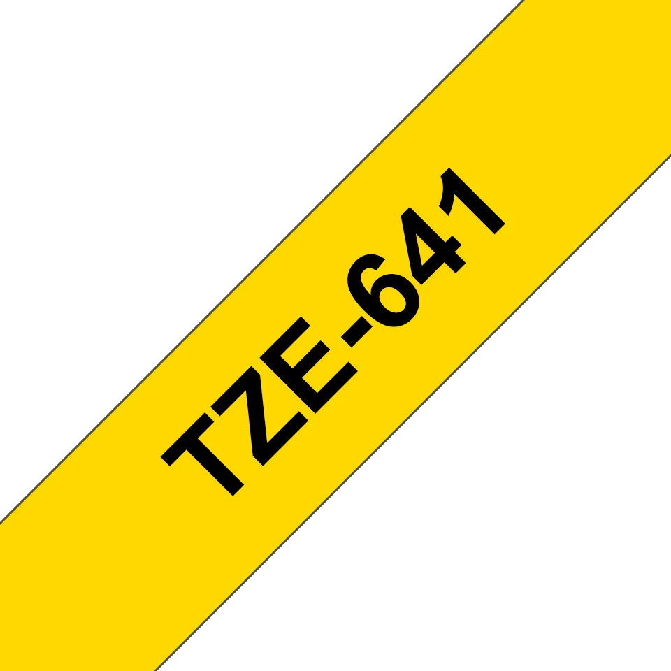 Brother TZ-641, žltá / čierna (18mm, laminovaná) TZe641