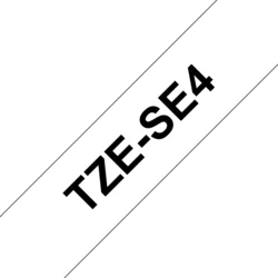 Brother TZ-SE4, bílá / černá (18mm,plombovací)