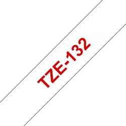 Brother TZe-132, priesvitná / červená, šírka 12mm, dĺžka 8m TZE132