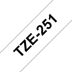Brother TZe-251, biela / čierna (24mm, laminovaná) TZe251
