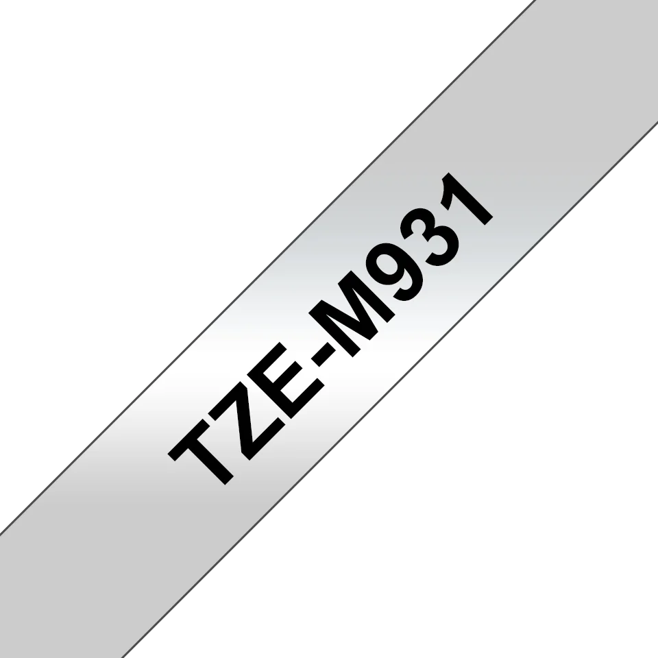Brother TZe-M931, priesvitná matná/čierna, laminovaná, šírka 12mm, dĺžka 8m TZEM931